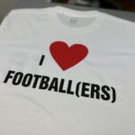 Majica s potiskom I love football(ers)