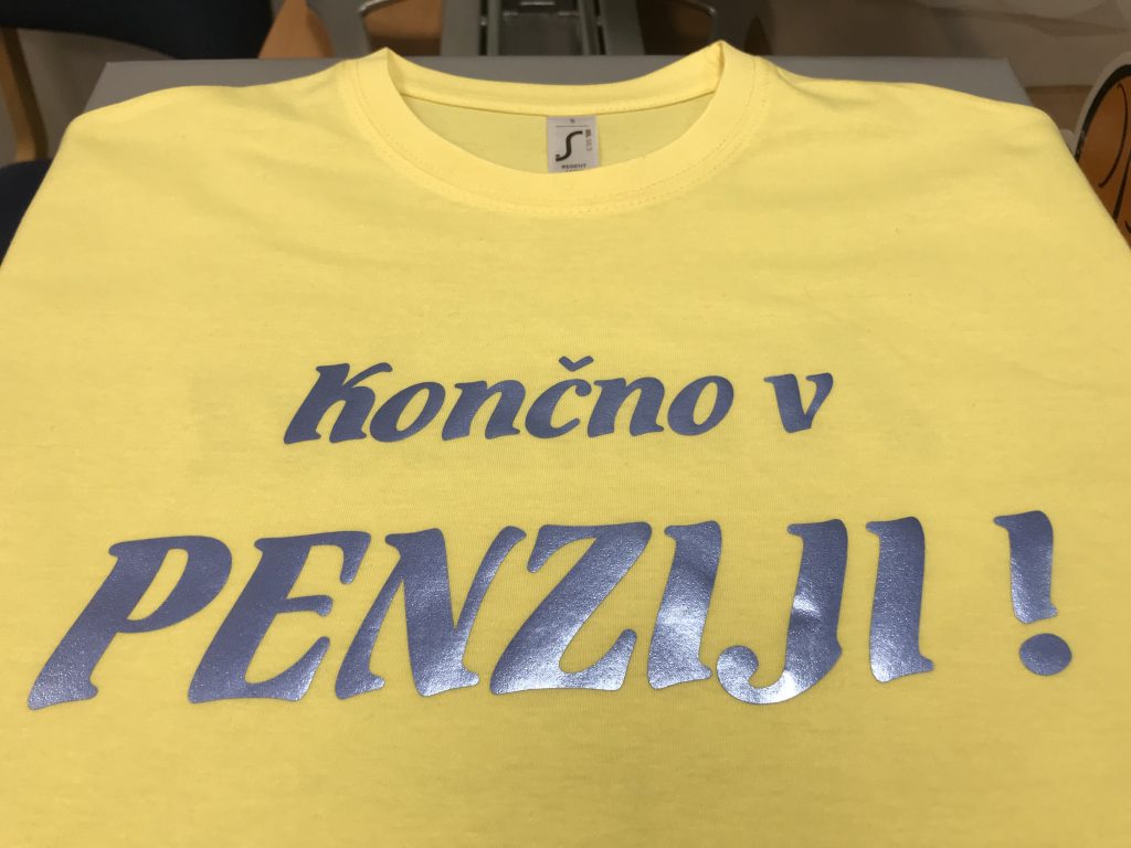 Potisk majice - Končno v penziji