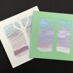 Dve voščilnici z drevesom