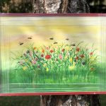 Slika Rože s čebelami