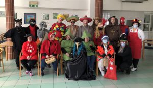 Številne pustne maske v VDC Črnomelj.