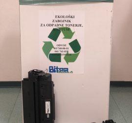 Ekološki zabojnik za odpadne tonerje, kartuše